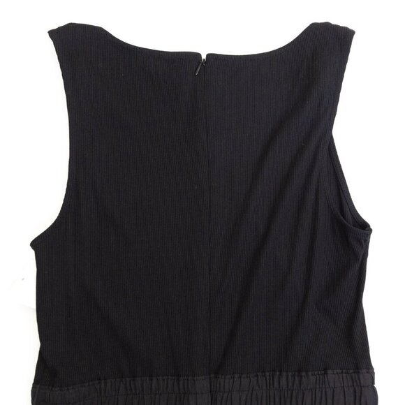 Paige Samosa Dress Midi Tiered Soft Ribbed Knit Black - Picture 12 of 16